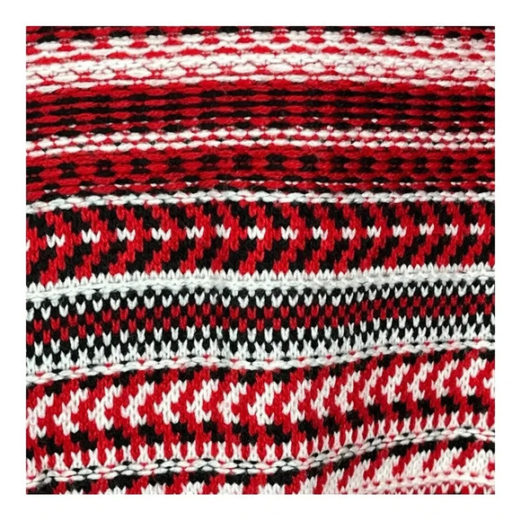 Lane Bryant Classic Long Sleeve Cowlneck‎ Sweater Red White Women Plus Size 2X - Picture 4 of 9